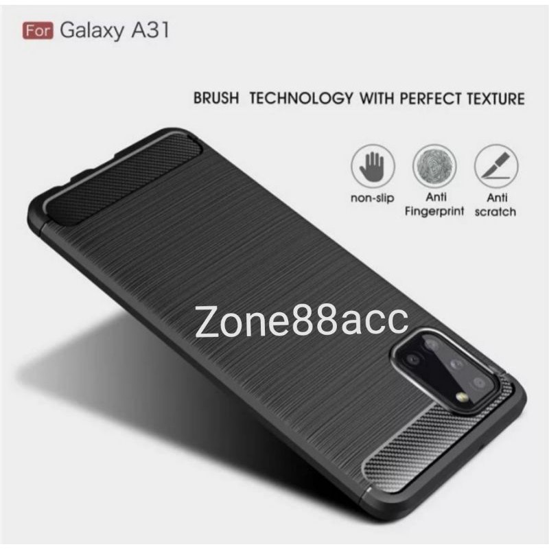 Samsung A31 Silicon Case Softcase iPAKY Carbon Casing Cover TPU