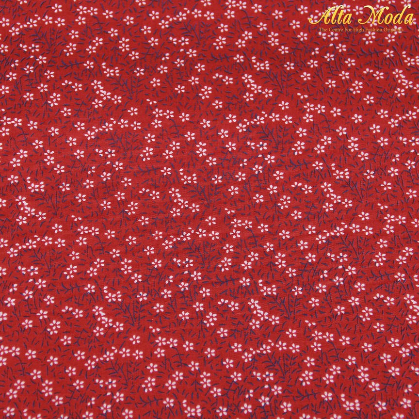 

Alta Moda Cotton Shirting Merah Motif Bunga Kecil Putih Biru (1M)