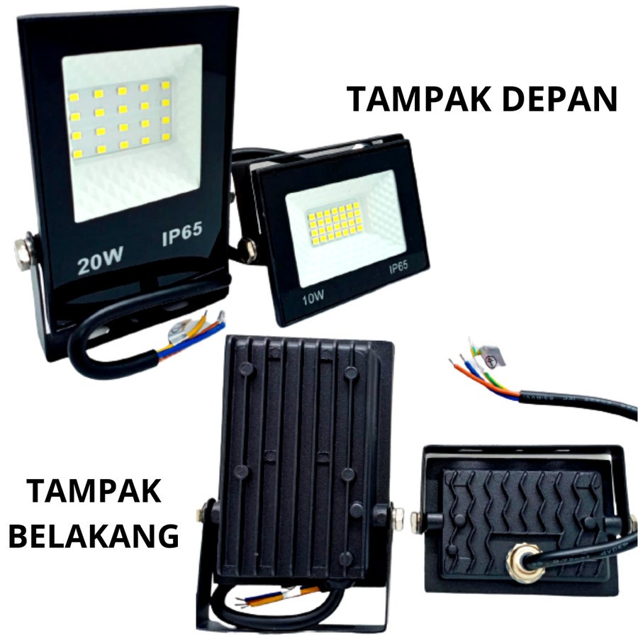 Lampu Sorot Tembak Outdoor LED Flood Light Waterproof 10W 20W Bergaransi