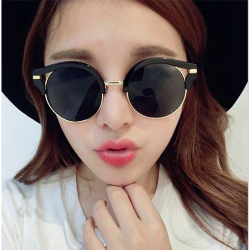 OILA kacamata fashion hitam bulat round frame sunglasses (3B4 , 3C1.4A4) jgl059