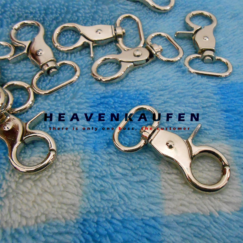 Pengait Kait Cantelan Hook Tas Model Kakatua 2 cm Nikel Silver Bagus