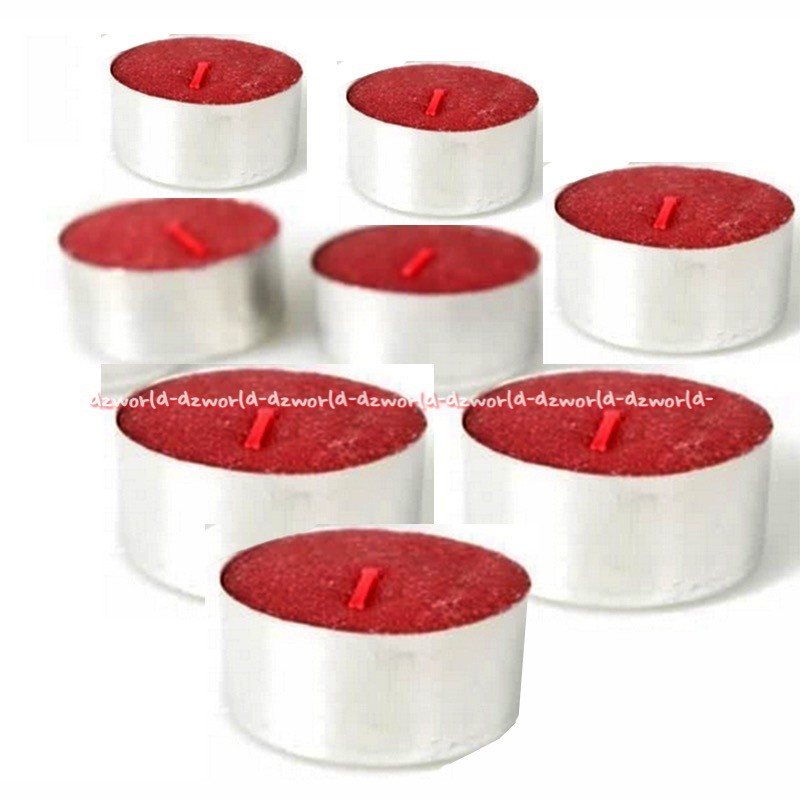 Kris Unscented Red Tealight Candles Lilin Mangkok Warna Merah Candle Kandel Un Scented Tea Light