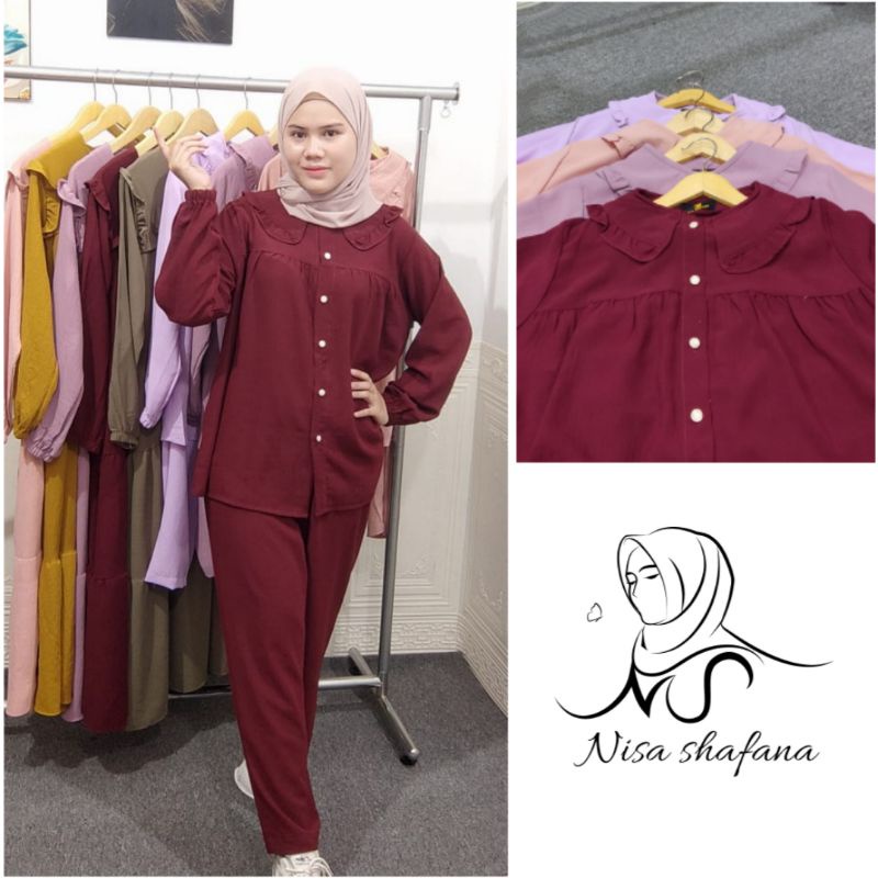 NSC setelan crinkle/one set satu set pakaian wanita terbaru all size
