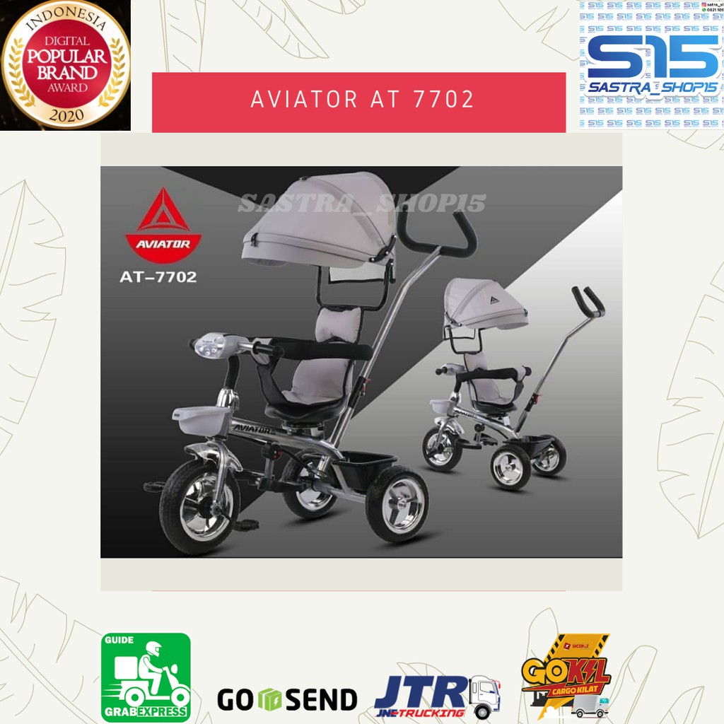 Sepeda Sepedah Speda Dorongan Kereta Anak Bayi Roda 3 Tiga tricycle Aviator at 7702 Murah