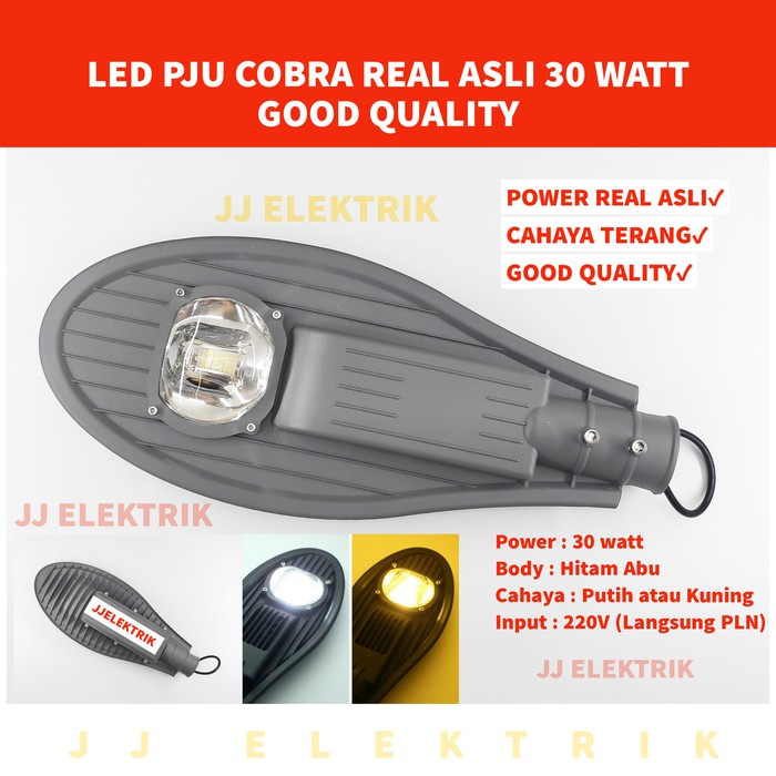 LED PJU Cobra 30W 30 Watt Lampu Jalan Good Quality