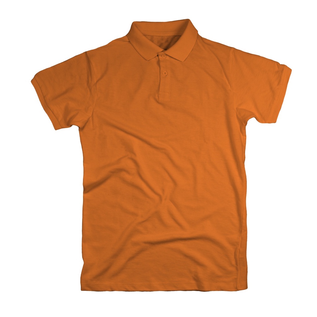 Kaos Polo Pria Premium Pendek CVC Pique Diamond 30s - WARNA ORANGE - AWESAM