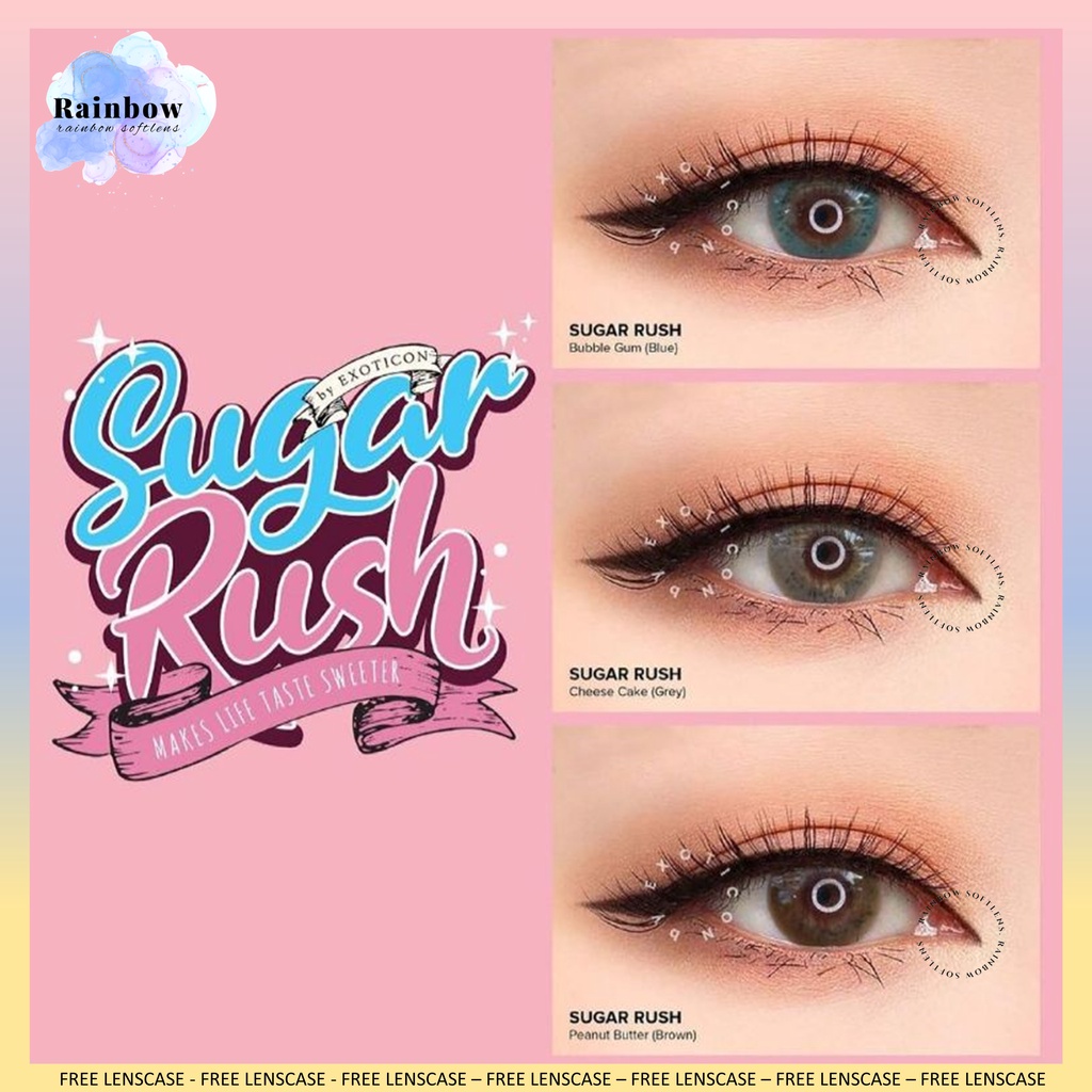 [COD] SOFTLENS SUGAR RUSH NORMAL &amp; MINUS (-0.50 SD -4.00) DIAMETER 14.2MM