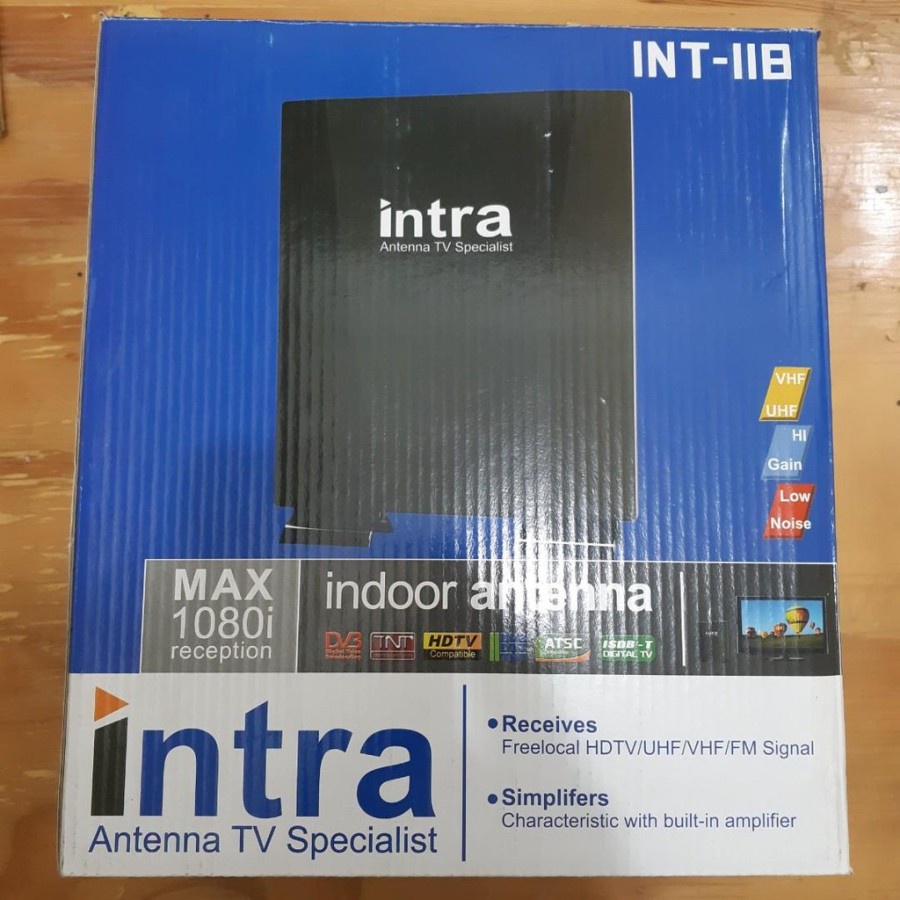 Intra INT-118 Antena Tv Digital Analog LED Bisa Indoor Outdoor