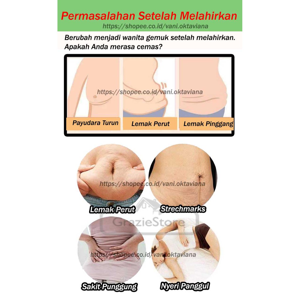 Korset Melahirkan 3in1 Korset Stagen 3in1 Korset Pasca Melahirkan Dapat 3Korset