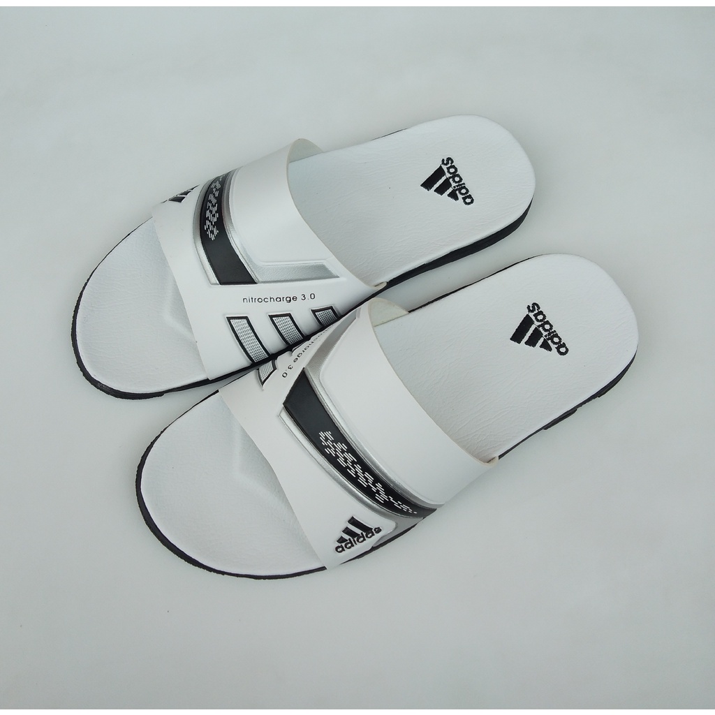 SANDAL PRIA NITRO PUTIH PUTIH/SANDAL DISTRO/SANDAL RUMAH/SANDAL SANTAI/SANDAL SELOP/SANDAL MURAH BERKUALITAS