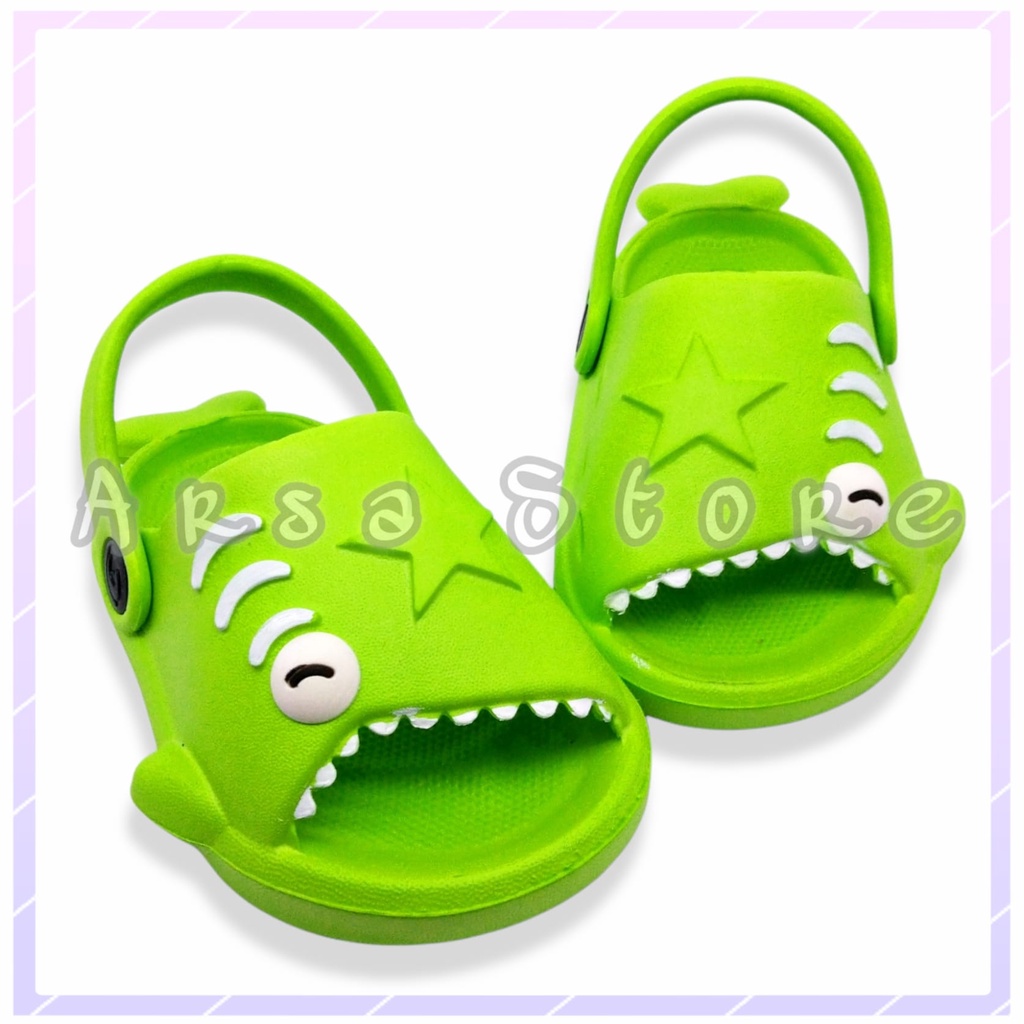 Sandal Sepatu Anak Baby Shark Import / Sendal Baim Hiu Lucu Anak Laki Laki Perempuan 1 2 3 Tahun