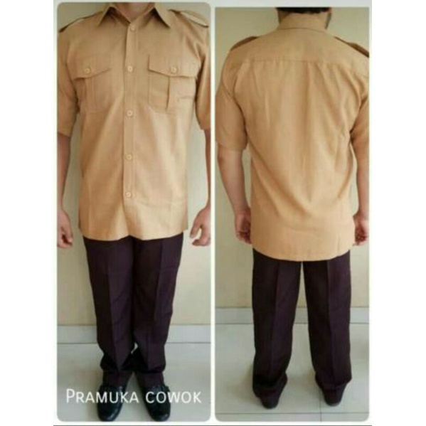 SERAGAM PRAMUKA PRIA || SERAGAM GURU PRAMUKA FREE BADGE