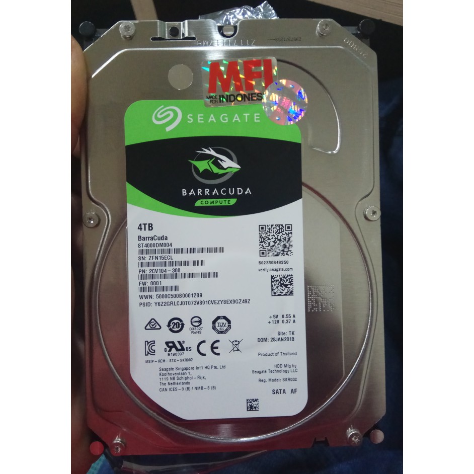 HDD HARDISK PC Seagate BarraCuda 4TB SATA3 MFI