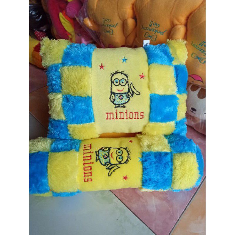 set bantal dan guling motif catur