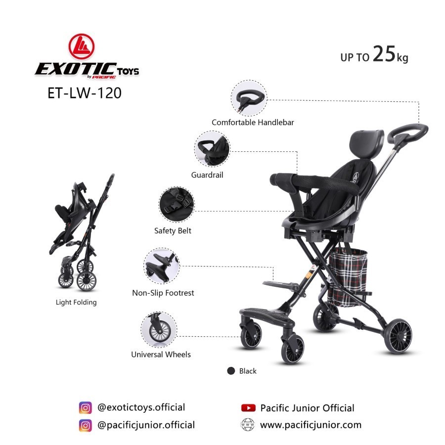 Baby Stroller Exotic Lw 120 Dorongan Anak Alat Bantu Bawa Bayi