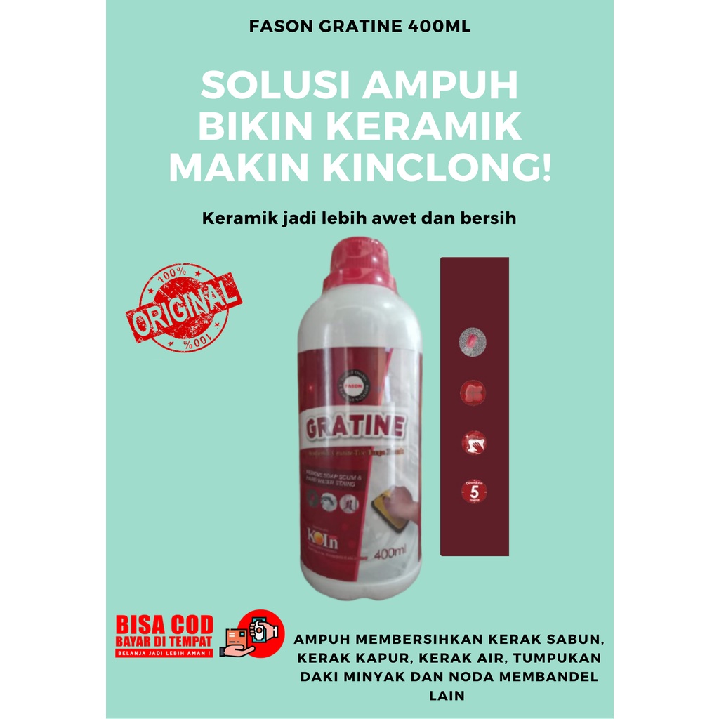 Pembersih Granit / Pembersih Keramik Kamar Mandi Fason Gratine 400 ML / Pembersih Lantai Granit