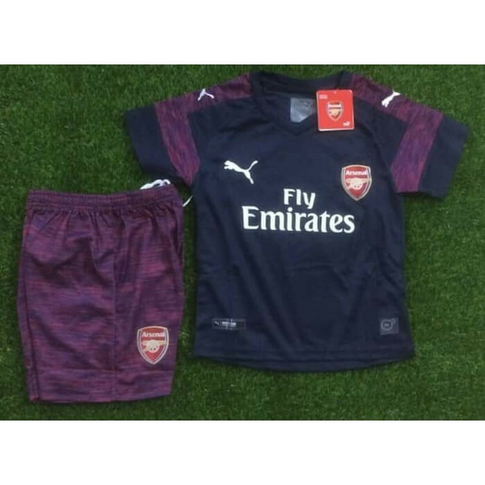 Sale - Jersey Baju Kaos Kids Anak Kecil Arsenal Away 18/19 Grade Ori Futsal - [DNY]