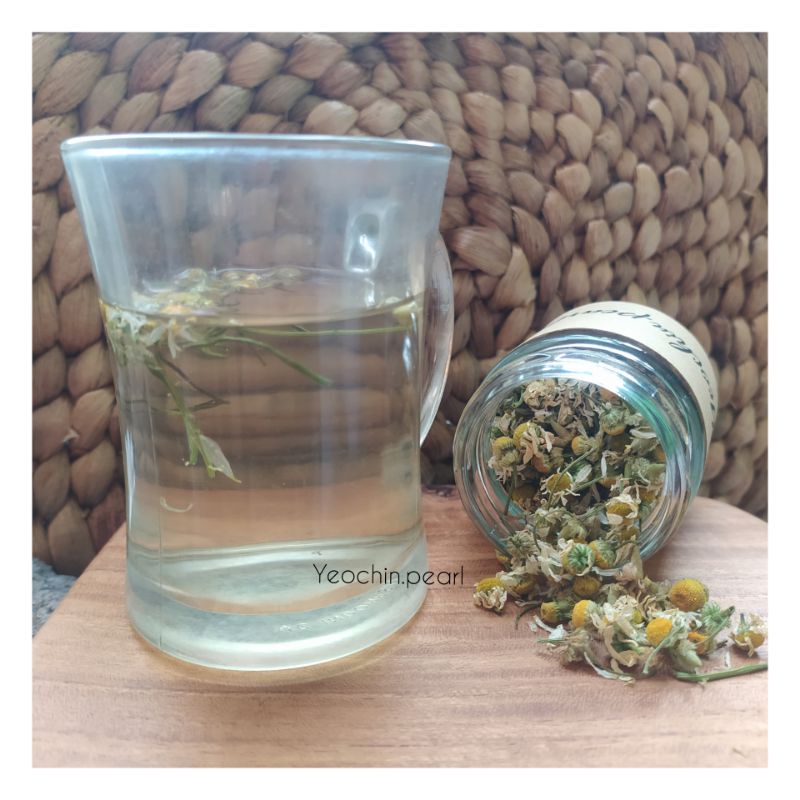 

Pure Dried Chamomile Flower/TEH CHAMOMILE/ CHAMOMILE FLOWER TEA DALAM KEMASAN JAR 100ML