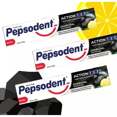 PEPSODENT ACTION CHARCOAL WHITENING 160GR