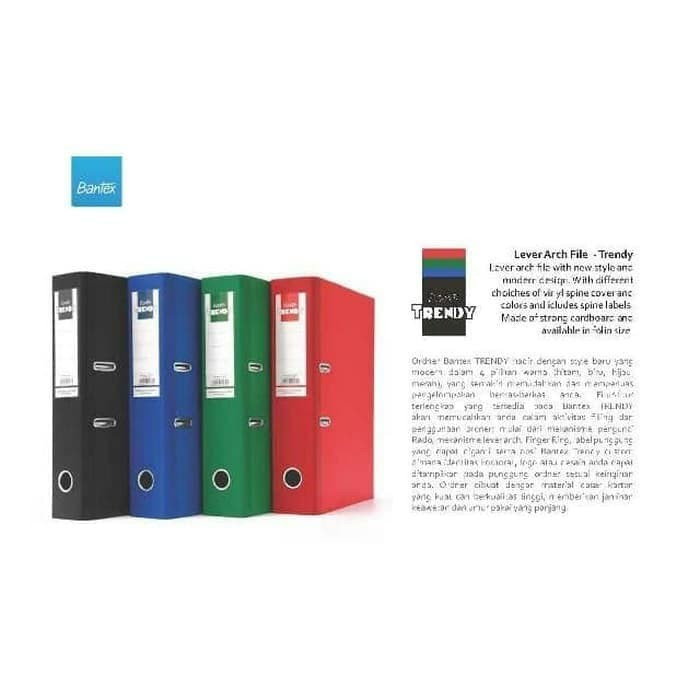 

Promo Bantex Lever Arch File Trendy Uk Folio-5Cm 1447 Limited