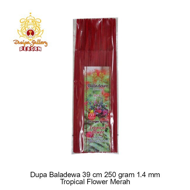 Dupa/ Hio Wangi Harum Baladewa 39 cm 250 gram Tropical flower merah