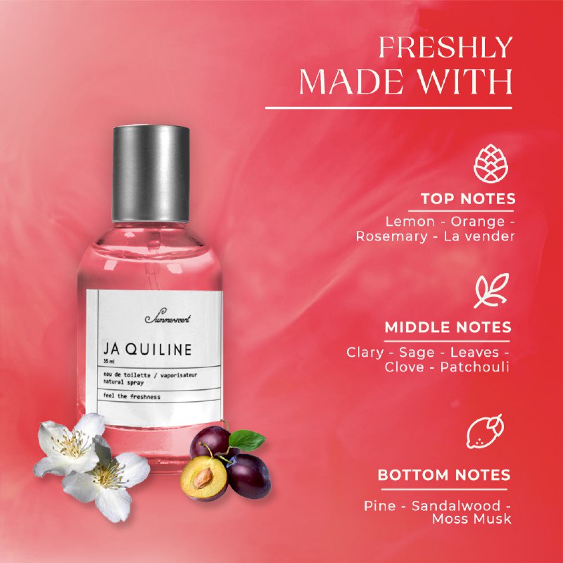 Parfum Summerscent Tipe JA QUILINE Natural Bpom 35ml Perfume Farfum Fashion Tubuh Badan  Unisex Pria