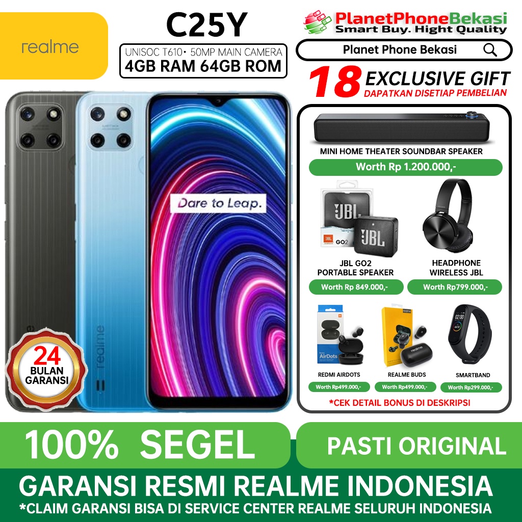 REALME C25Y & C35 4/128 4/64 GB RAM 4GB ROM 128GB 64GB GARANSI RESMI