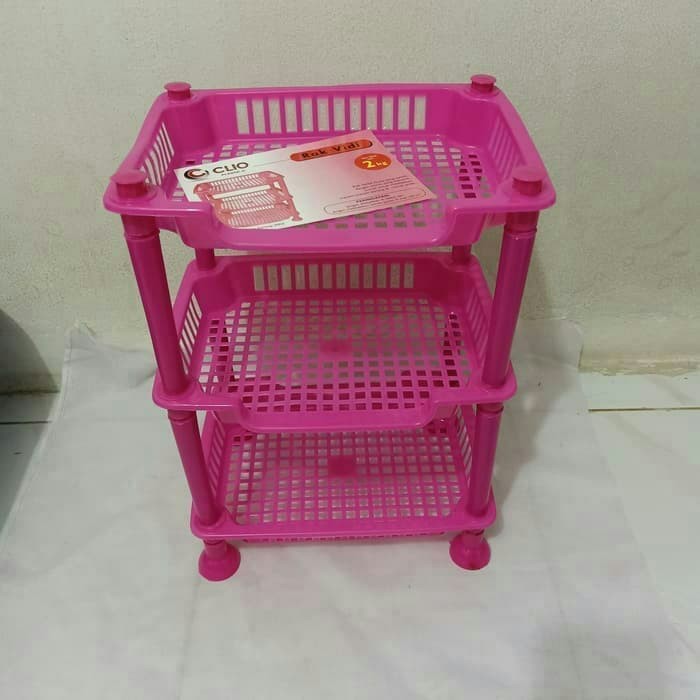 

rak serbaguna 3 susun vidi segi empat rak bumbu dapur dapur merek cli