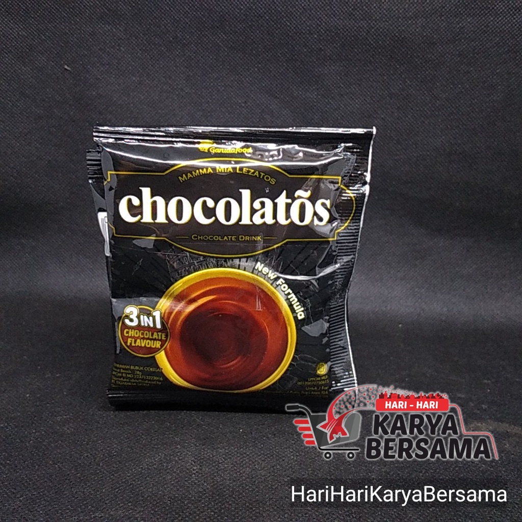 

MINUMAN BUBUK COKLAT DRINK CHOCOLATOS CHOCOLATE 3 IN 1 ISI 5'S X 28GR