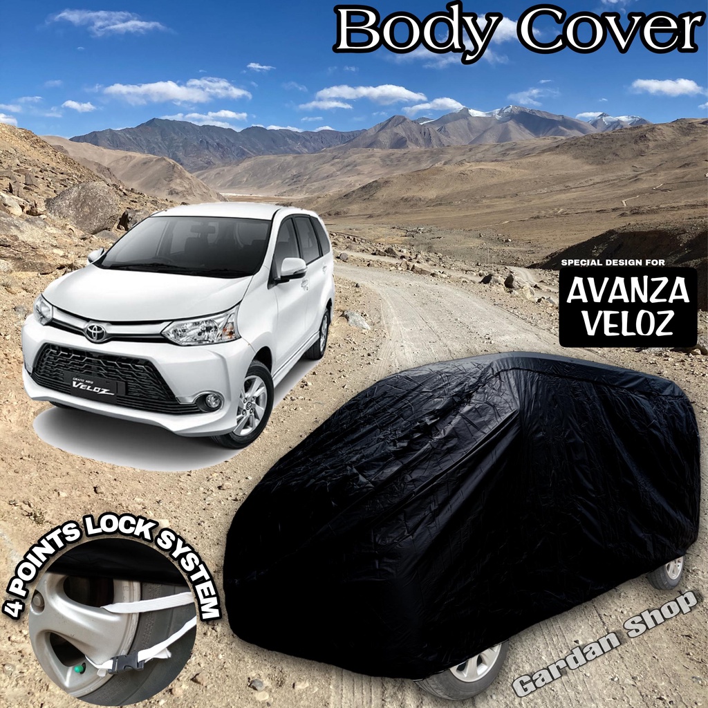 Sarung Mobil AVANZA VELOZ Hitam POLOS Body Cover Avanza Veloz Full Black