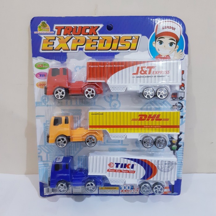 Mainan Mobil Truk Expedisi Isi 3 Pcs OCT 6355 - Mainan Diecast