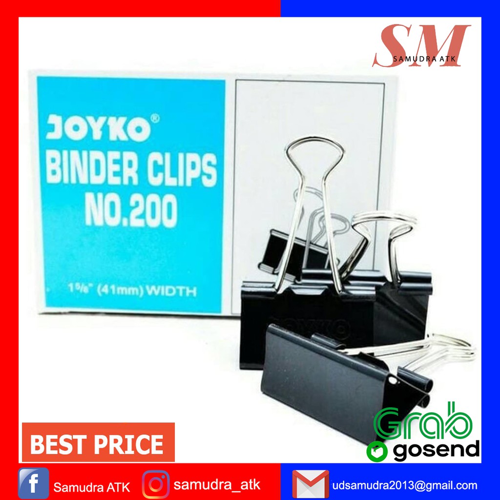 BINDER CLIP 200 JOYKO Distributor ATK Lengkap - samudra.atk