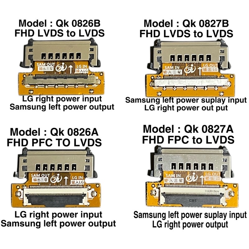 1 PCS KONEKTOR LCD FHD PFC TO LVDS 51 PIN KONVENTER MODEL QK0826B QK0827B QK0826A QK0827A
