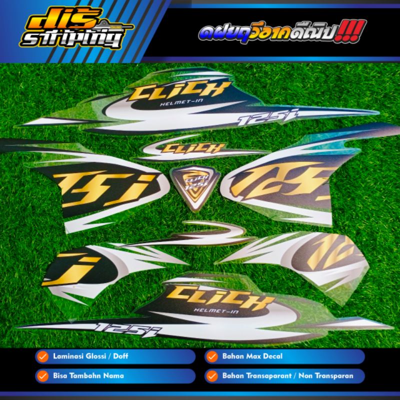 Striping Vario 125 Old Transparan Custom List Gold Elegance 2012-2015