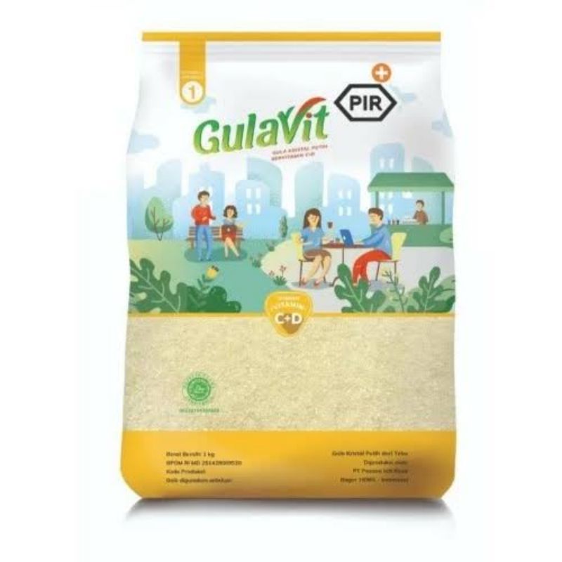GULAVIT Gula pasir 1kg vitamin C + D