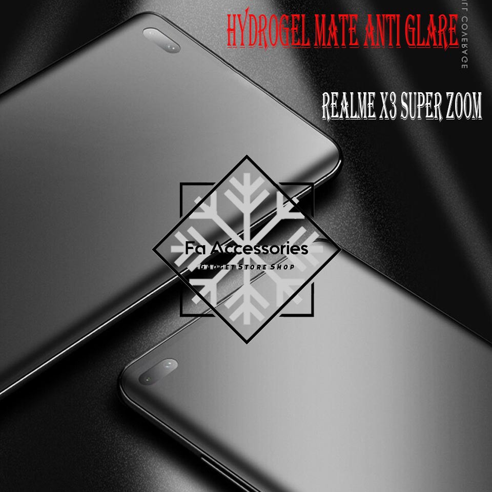 FA ANTI GORES JELLY HYDROGEL MATTE REALME X3 SUPER ZOOM FULL SCREEN PROTECTOR GUARD SHOCK