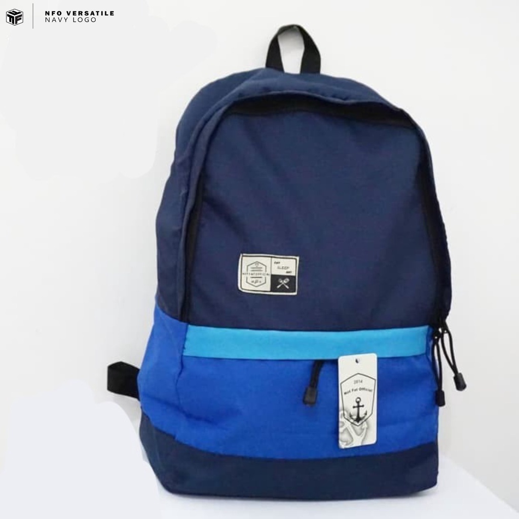 Tas Sekolah Triple F Backpack Versatile Series-NFO Navy logo