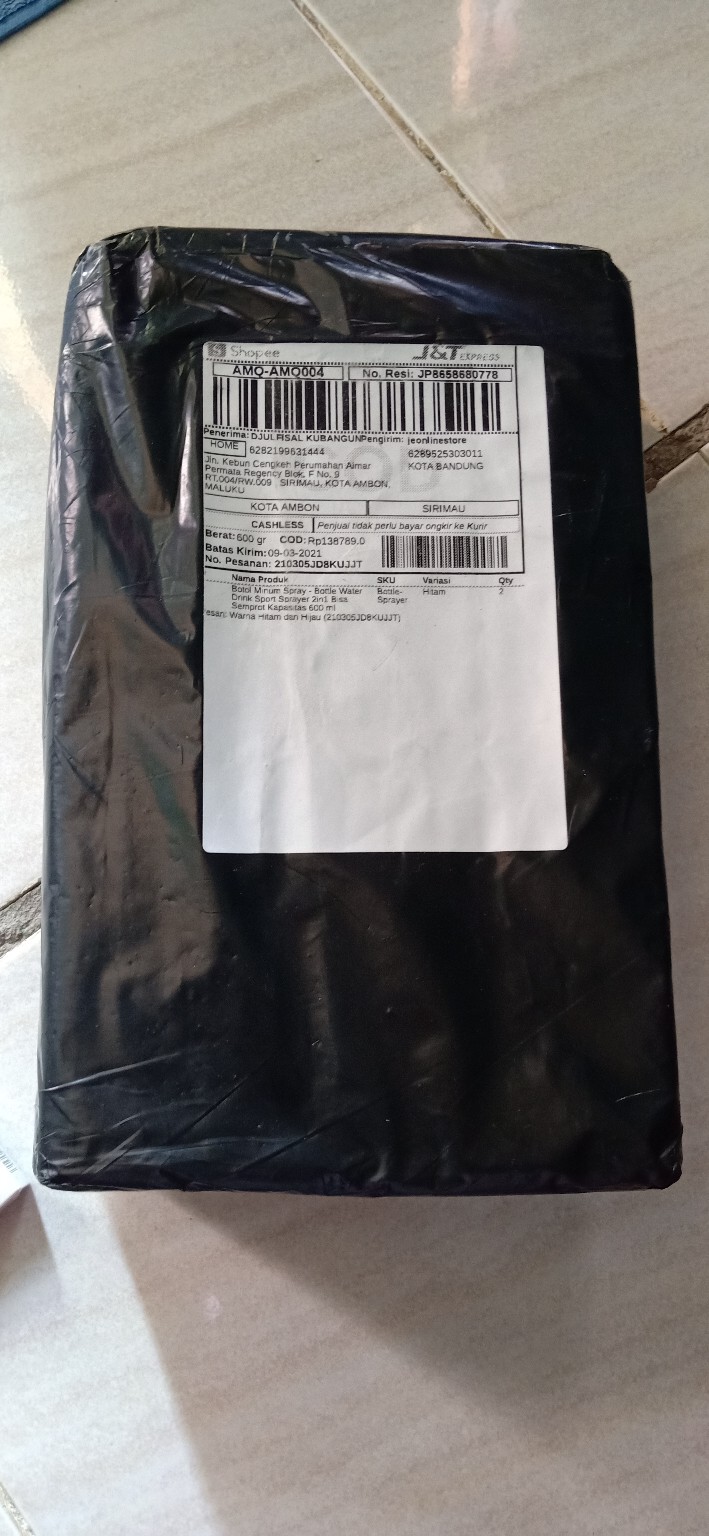 Botol Minum Spray - Bottle Water Drink Sport Sprayer 2in1 Bisa Semprot Kapasitas 600 Ml