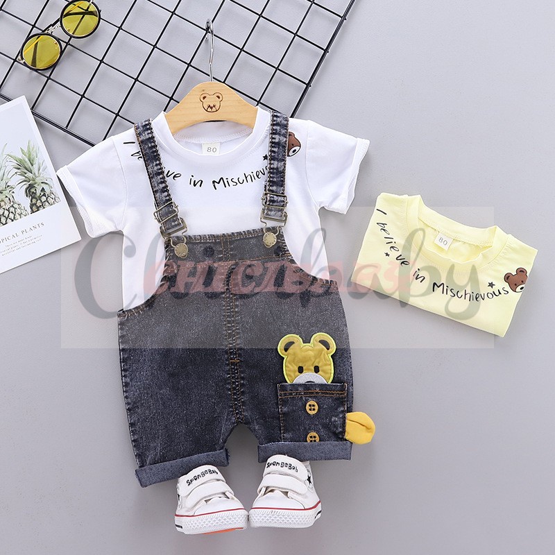 SETELAN OVERALL ANAK / BAJU KODOK ANAK LAKI LAKI / BAJU KODOK ANAK
