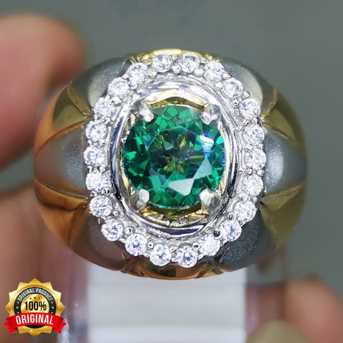 CINCIN BATU AKIK BAGUS GREEN TOPAZ HIJAU ORIGINAL