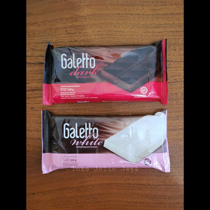 

250g Galetto baking chocolate compound / coklat batang