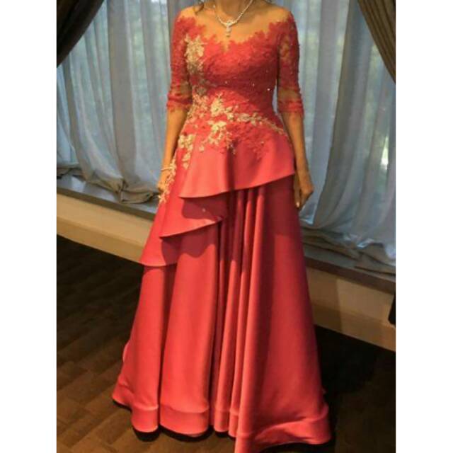 Gaun Pesta warna Pink Fuschia