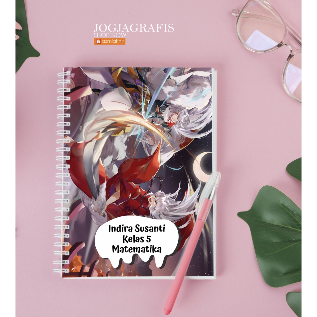 

Notebook Anime Inuyasha A5 Custom Desain / BUKU TULIS CUSTOM / bloknot Spiral