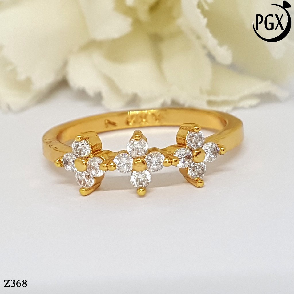 PGX Cincin Xuping Wanita Aksesoris Fashion Perhiasan Lapis Emas Premium - Z368