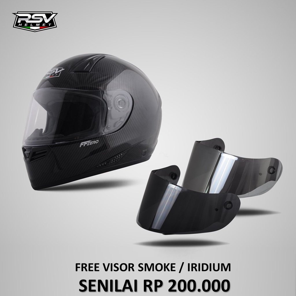Helm Fullface RSV FFZERO Carbon Glossy