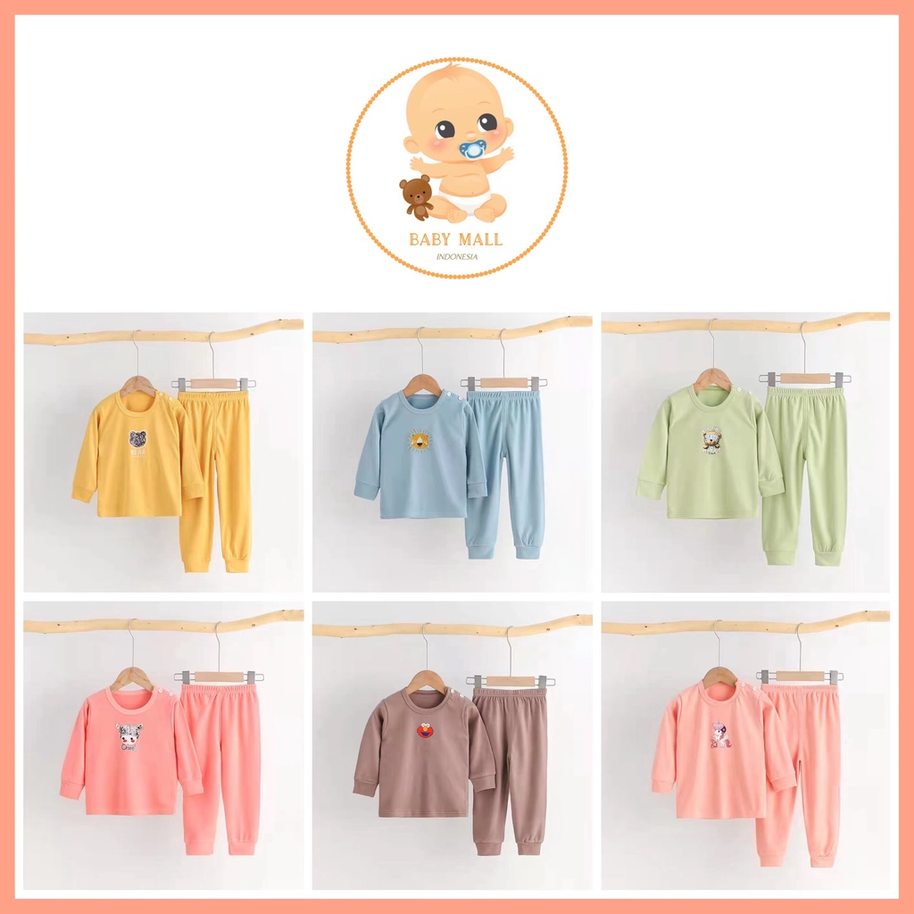 YBS KOREAN PAJAMAS Vol 2 Setelan lengan panjang baju tidur piyama korea anak bayi perempuan laki laki import