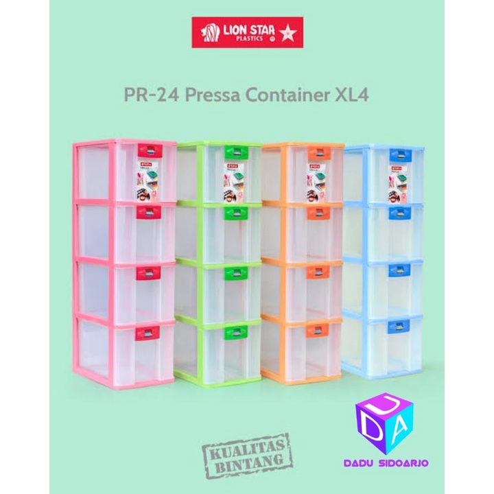 Laci Lion star XL 4 susun 4 Pressa Container serbaguna Lion star PR-24
