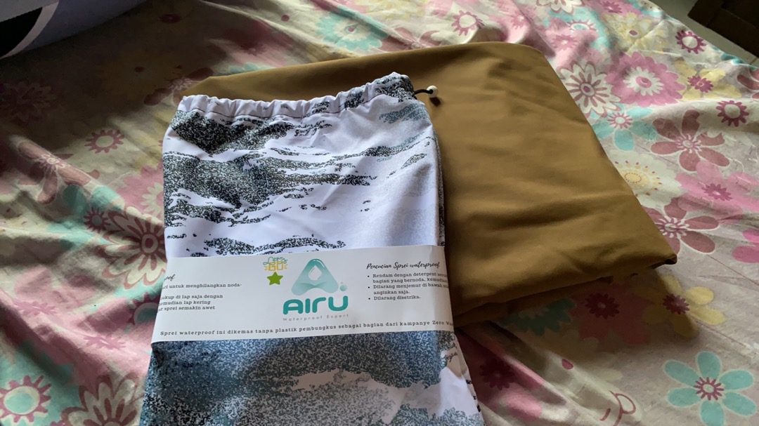 (180 X 200) Seprai Waterproof Airu King Size | Kasur No.  1 | Seprai Anti Ompol