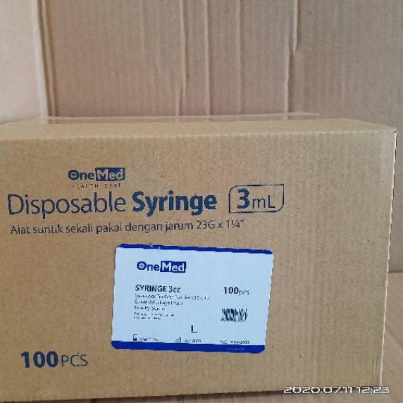Terbaik Spuit 3cc Onemed Syringe 3cc Onemed PER BOX. .. . ..
