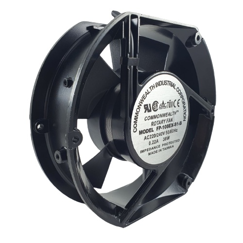 Kipas Pendingin Commonwealth Oval 15cm Rotary Cooling Fan AC 15 x 17 x 5 cm Bearing FP-108EX-S1-B